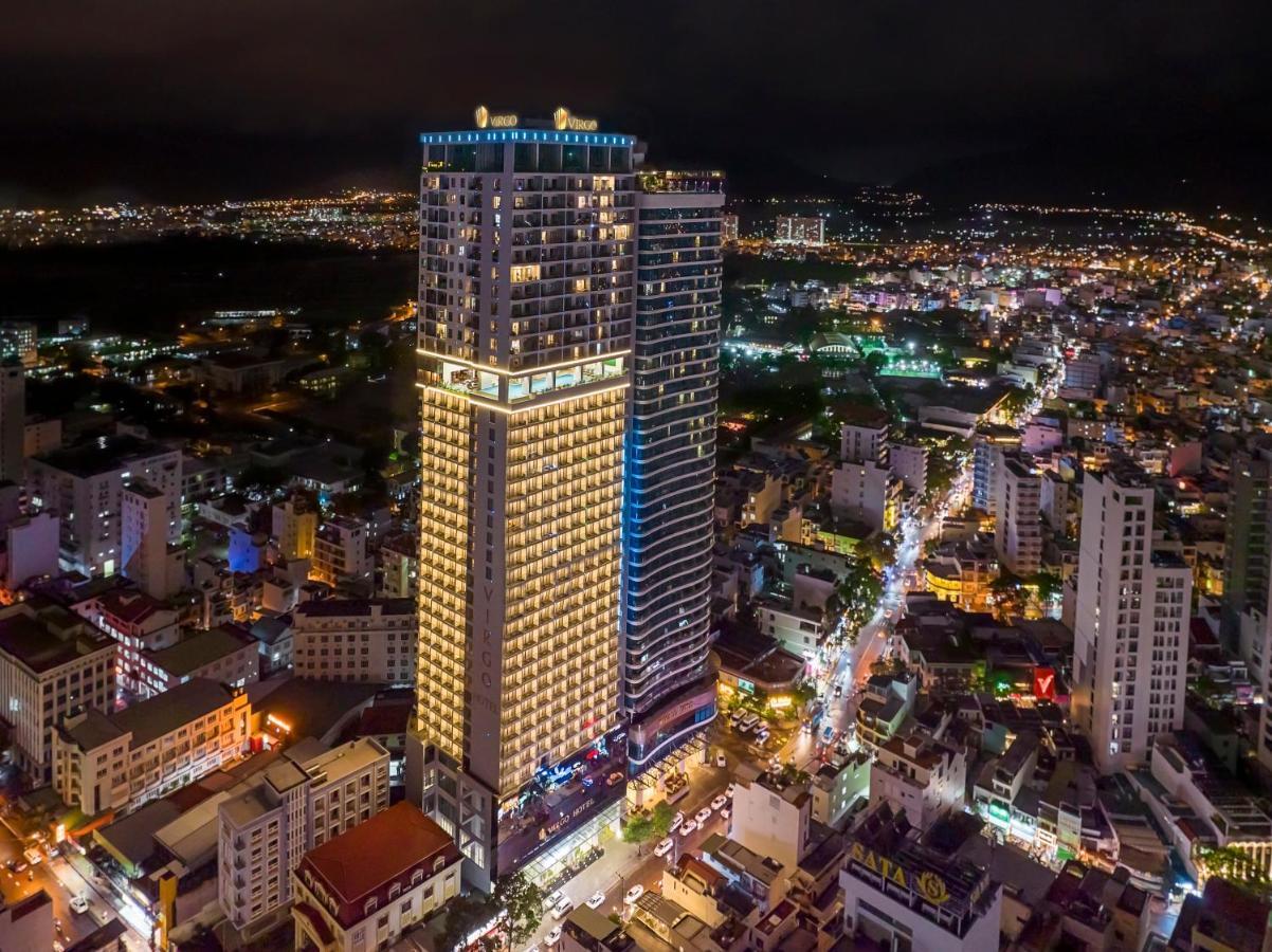 Virgo Hotel Nha Trang Exterior photo Aerial view of the hotel at night